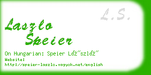 laszlo speier business card